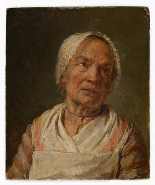 Tête de vieille femme, Nicolas-Bernard Michel Lépicié, 18e siècle