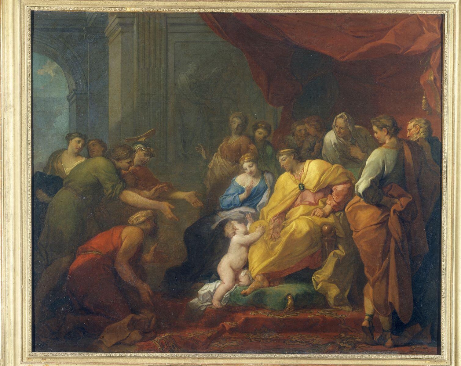 Le jeune Pyrrhus à la cour du roi Glaucias, Hyacinthe Collin de Vermont, 1747