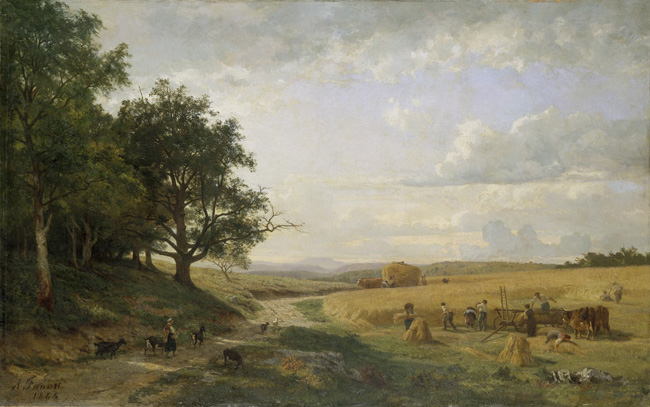 Moisson en Franche-Comté, Antonin Fanart, 1864