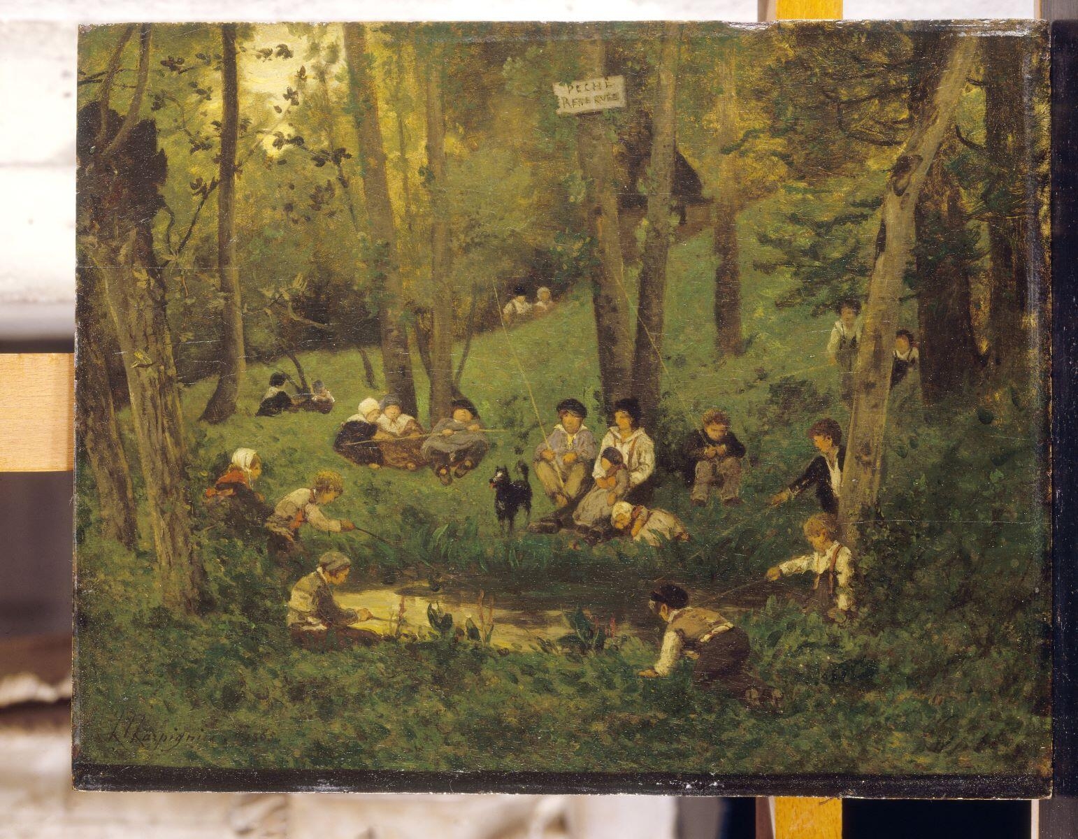 Pêche réservée, Henri Harpignies, 1865