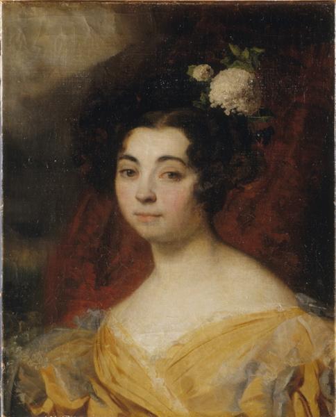 Portrait de Marie Mennessier-Nodier (en 1832-1833), Jean Gigoux, 1832