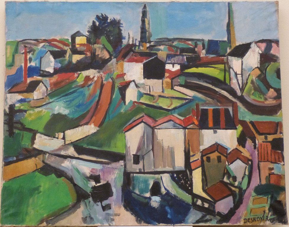 Paysage au mur noir (Saint-Laurent, en Vendée), François Desnoyer, 20e siècle