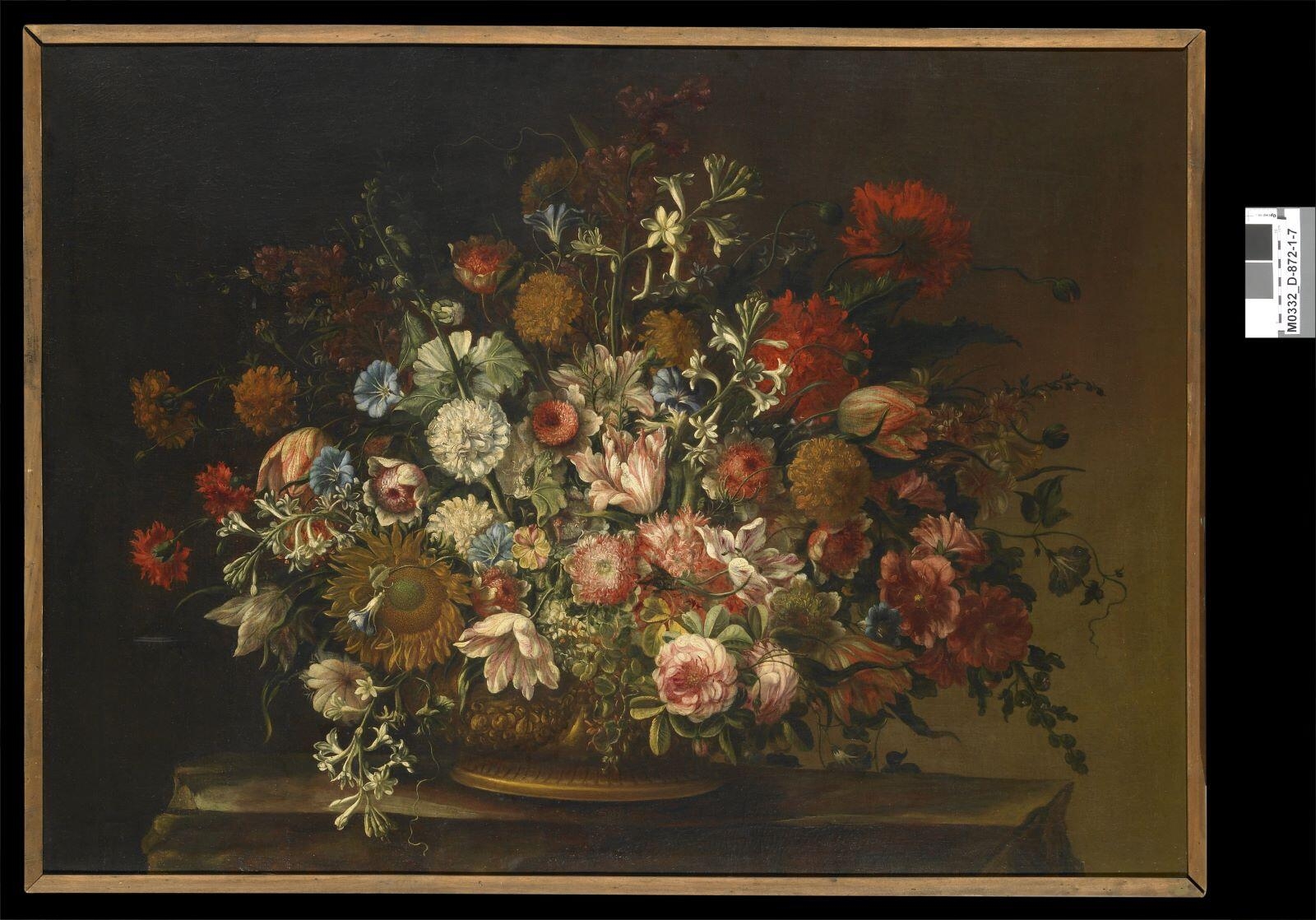 Fleurs dans un bassin de cuivre, Jean-Baptiste Monnoyer, 17e siècle