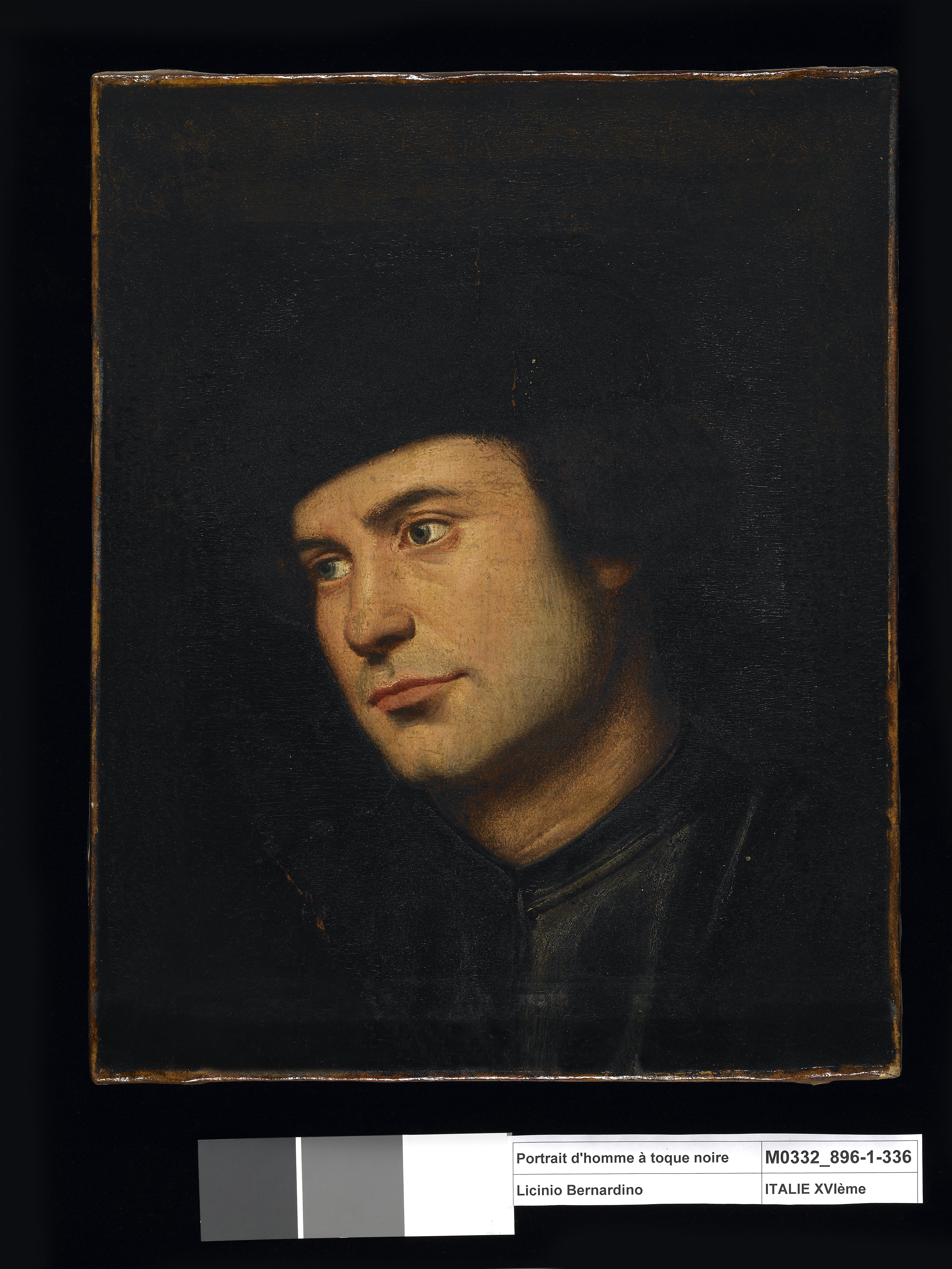 Portrait d'homme à la toque noire, Bernardino Licinio, 1515-1520