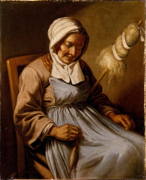 Fileuse endormie, Gaspard Gresly, 18e siècle