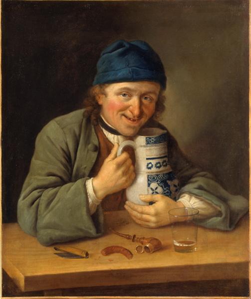 Le Buveur suisse, Gaspard Gresly, 18e siècle