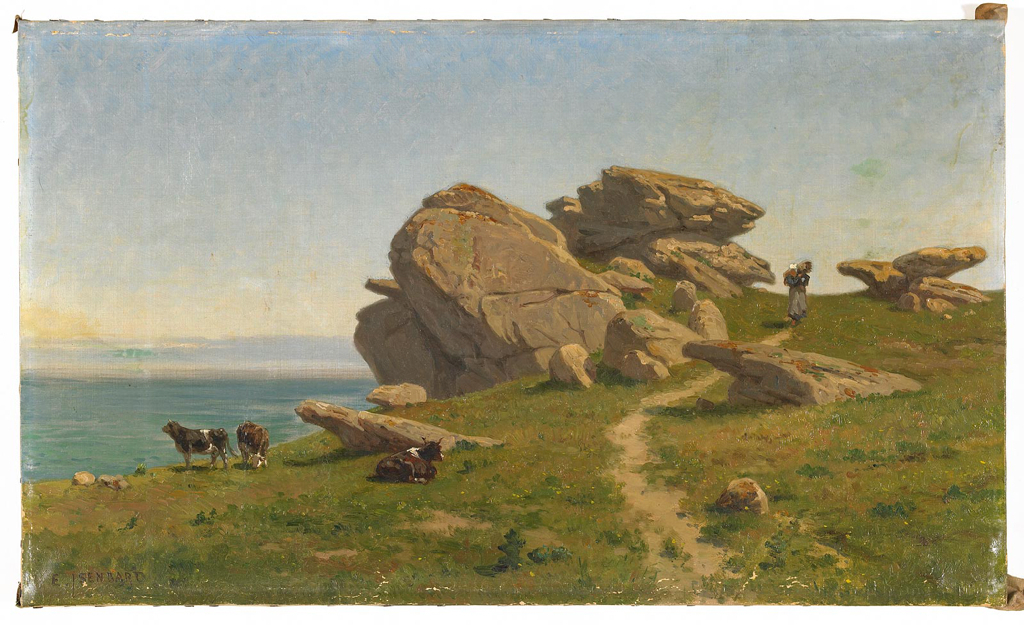 Côtes de Bretagne (Le cap d'Argenton ?), Émile Isenbart, 1880