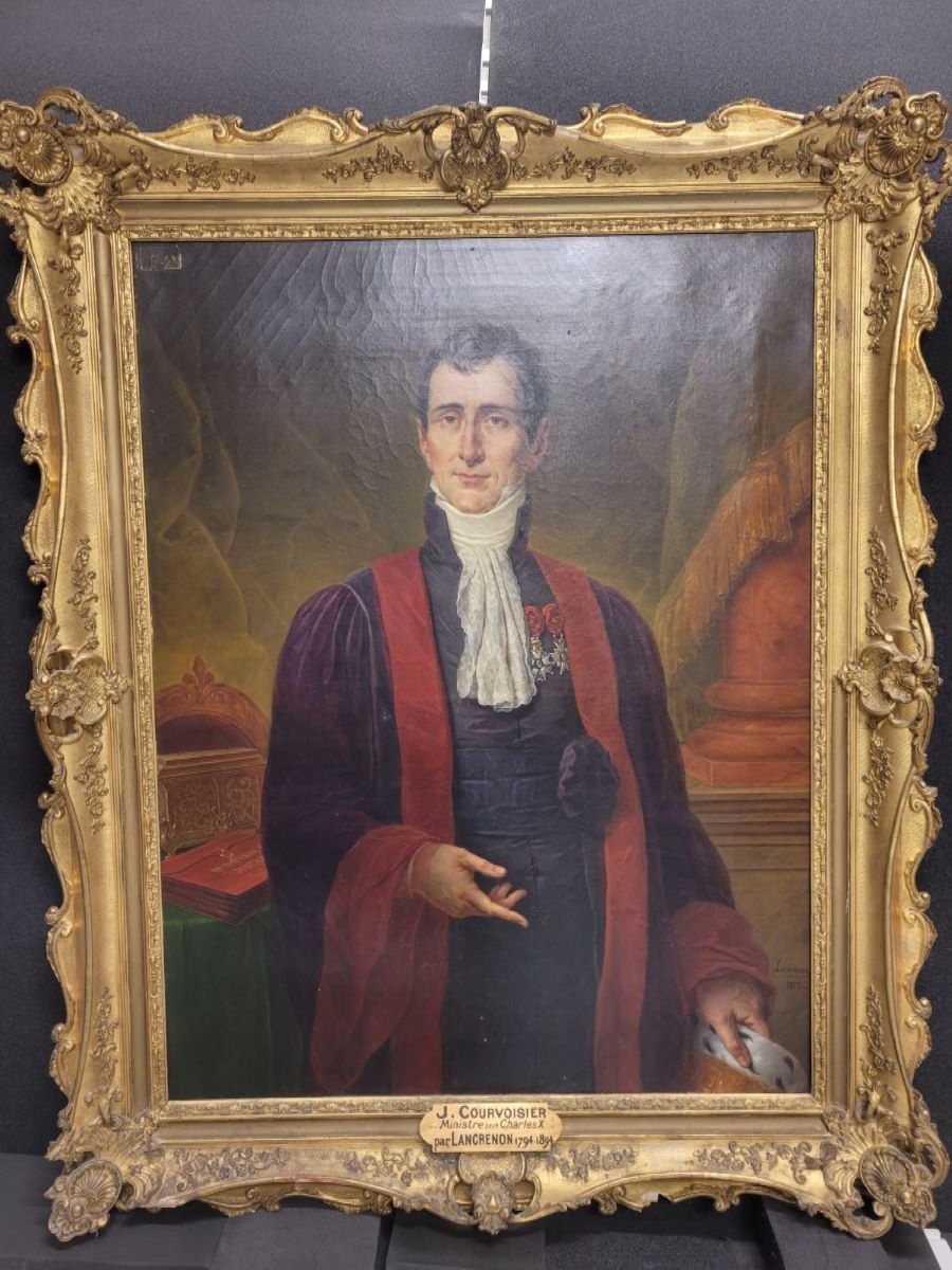Portrait de Jean Joseph Antoine Courvoisier (1775-1835), ministre de la Justice sous Charles X, Joseph Ferdinand Lancrenon, 1857