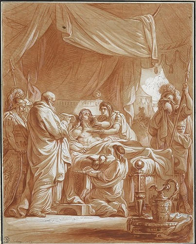 Alexandre le Grand et son médecin Philippe, Jean Simon Berthelemy, 1773