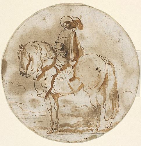 Cavalier sur son cheval au repos, Филибер-Бенуа де Ла Рю