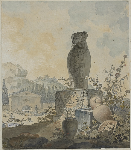 Antiquités égyptiennes à Velletri, Pierre Adrien Pâris, 1783 vers