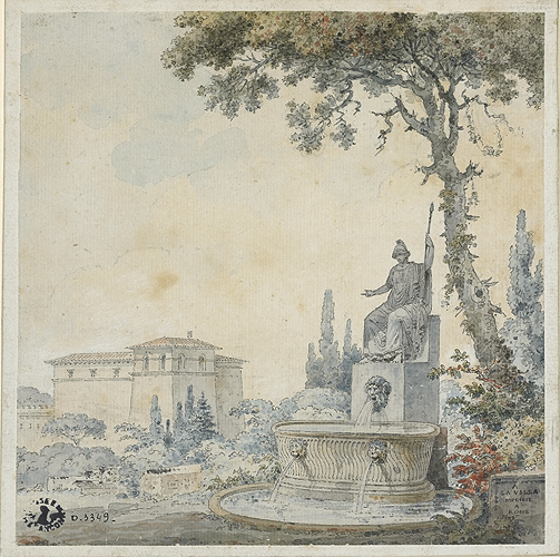 Fontaine à la Villa Médicis, Pierre Adrien Pâris, 1783 vers