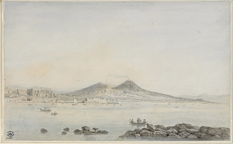 Vue de Chiaia et du Vésuve à Naples, Alexis-Nicolas Pérignon, 1779 ?