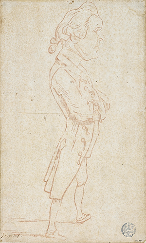 Portrait-charge du statuaire Julien (1731-1804), Jean-Baptiste Stouf, 1770 entre,1773 et
