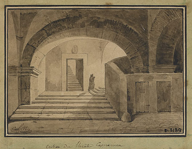 Entrée du théâtre de Capranica à Rome_0