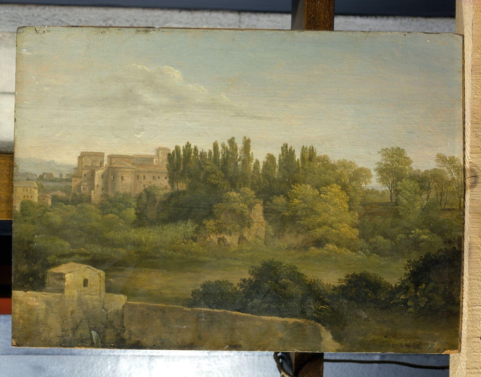 Paysage sur la route d'Albano, Jean Victor Bertin, 1ère moitié 19e siècle