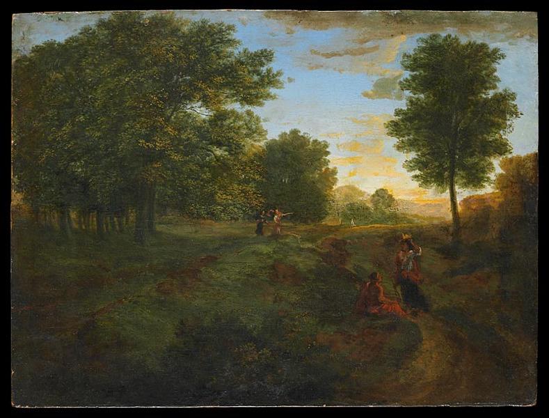 Paysage avec personnages devisant, Pieter Jansz van Asch, 17e siècle