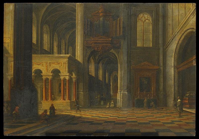 Intérieur d'église, Bartholomeus van Bassen, 17e siècle