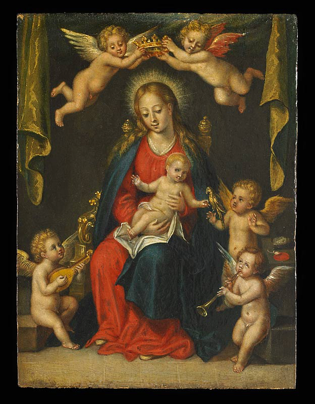 La Vierge à l'Enfant aux anges musiciens, Hendrick Van Balen, 16e siècle