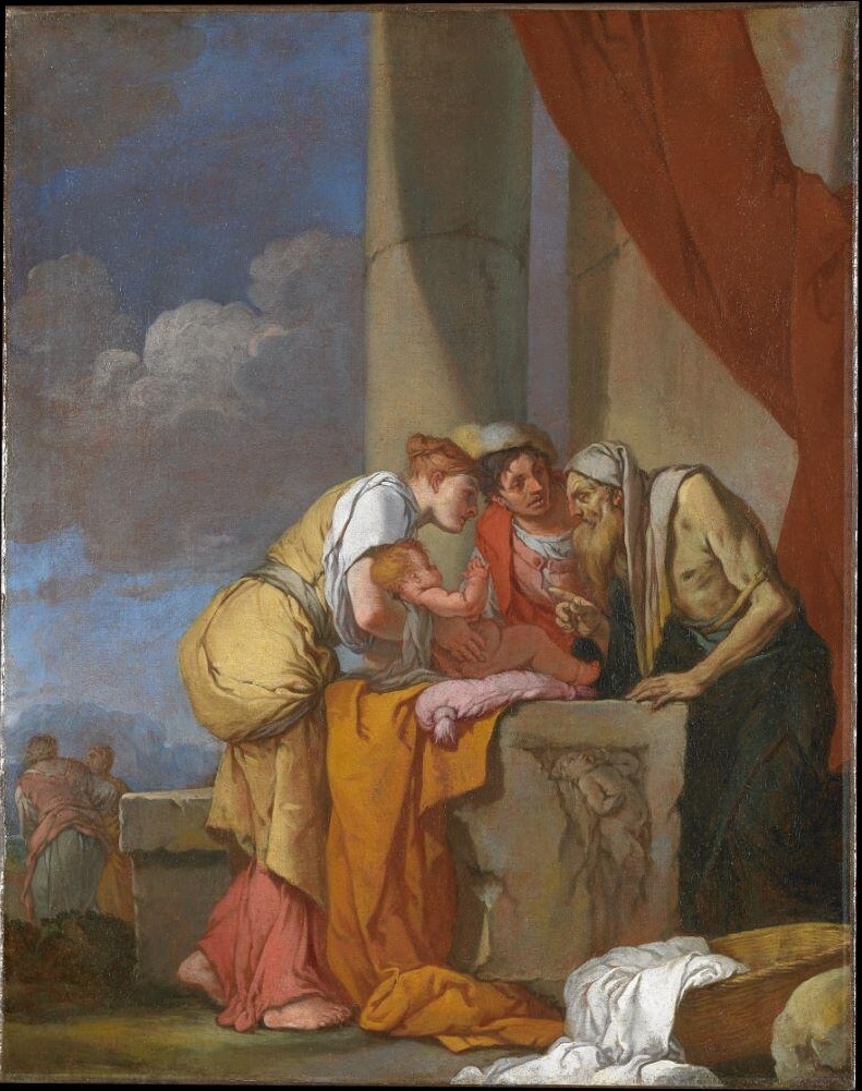 Tirésias prédit l'avenir de Narcisse, Giulio Carpioni, 1660-1670