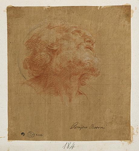 La chute de Simon le Magicien : étude de la tête de saint Pierre, Pompeo Batoni, 1746-1755