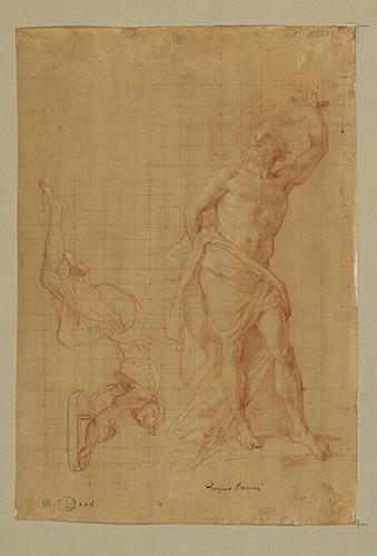 Le martyr de saint Barthélémy : étude de saint Barthélémy et un des bourreaux, Pompeo Batoni, 1749