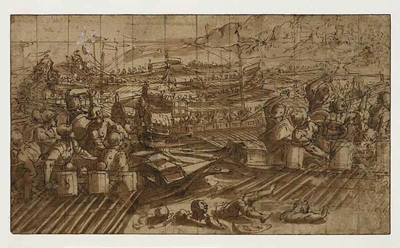Bataille navale, Lazzaro Tavarone, 1615 vers