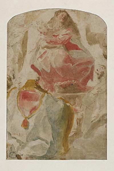 La Vierge et l'Enfant adorés par trois saints, Pietro Faccini, 4e quart 16e siècle, 1er quart 17e siècle
