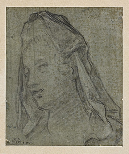 Etude de tête de femme (sainte Marguerite), Jacopo Chimenti, 1600 vers