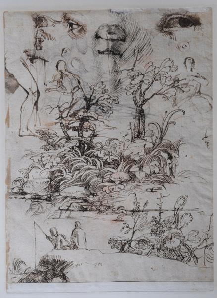 Frise décorative et esquisses de cavaliers (recto) ; Etudes diverses (verso)_1