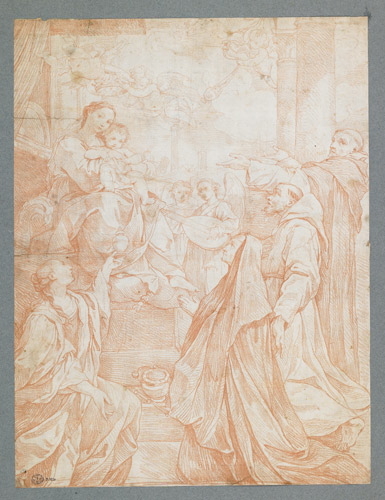 Adoration de l'Enfant Jésus d'après la Madonna Bargellini, Charles Natoire, 1728 vers,1729