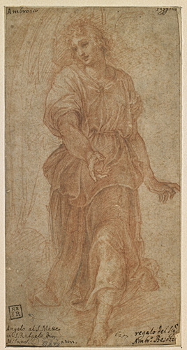 Etude d'un ange pour Saint Matthieu et l'Ange, Giovanni Ambrogio Figino, 1586-1588
