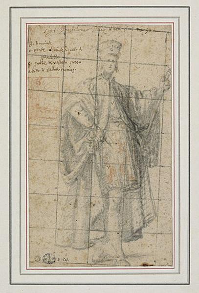 Personnage officiel en costume d'apparat, Giovanni Bilivert, 1ère moitié 17e siècle