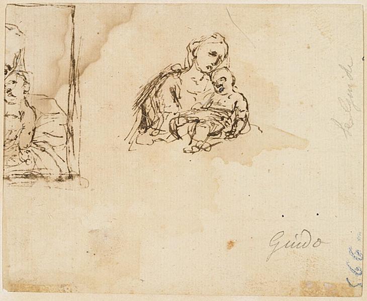 Sibylle (recto) ; Deux études pour une Vierge à l'Enfant (verso)_1