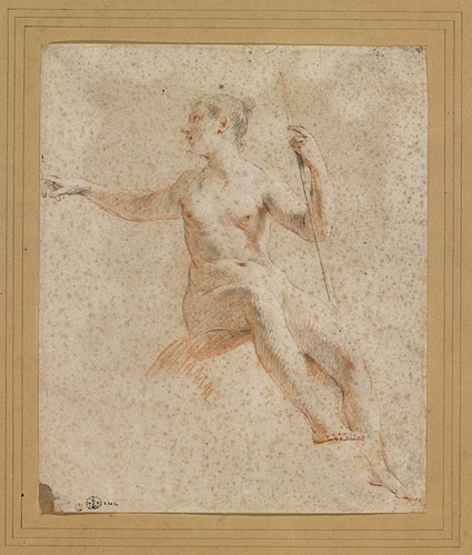 Jeune femme nue assise, François Lemoyne, 1727 entre,1728 et