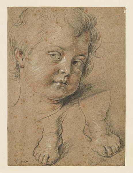 Tête et pieds d'un enfant, Petrus Paulus Rubens, 17e siècle