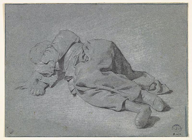 Etude de femme allongée sur le sol_0