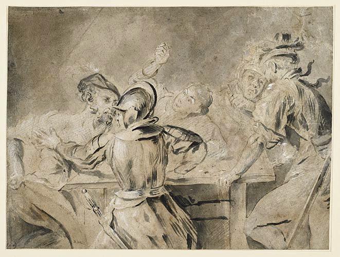 Querelle de joueurs, Valentin de Boulogne, 17e siècle