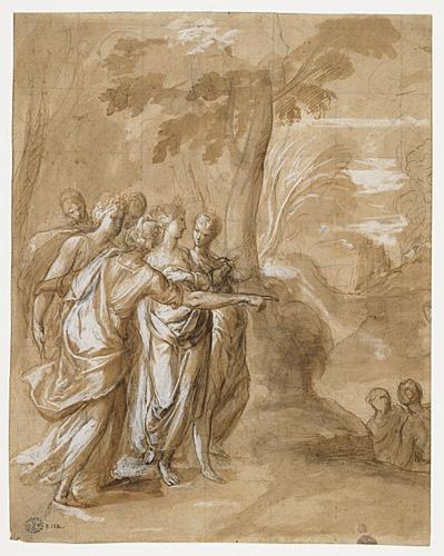 Les compagnes de Hyanthe, Toussaint Dubreuil, 4e quart 16e siècle, 1er quart 17e siècle