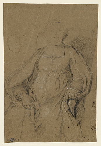 Étude pour le portrait d'un prélat, François de Troy, 1710 vers