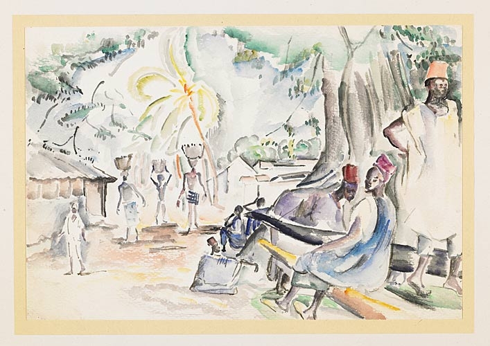 Scène africaine, Lucie Cousturier, 20e siècle