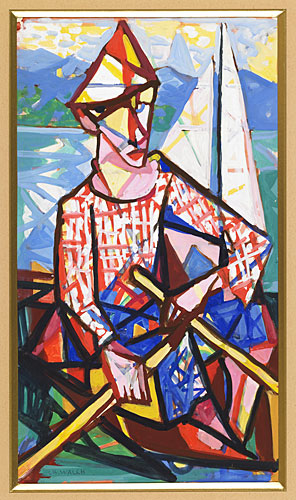 Pêcheur du lac Léman, Charles Walch, 1946