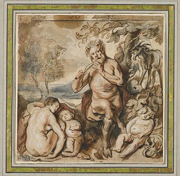 Satyre avec une nymphe et deux enfants, Jacob Jordaens, 1639