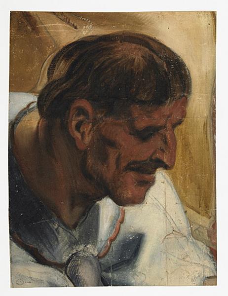 Tête d'homme vu de profil à droite, Jacob Jordaens, 1660 vers,1665 et