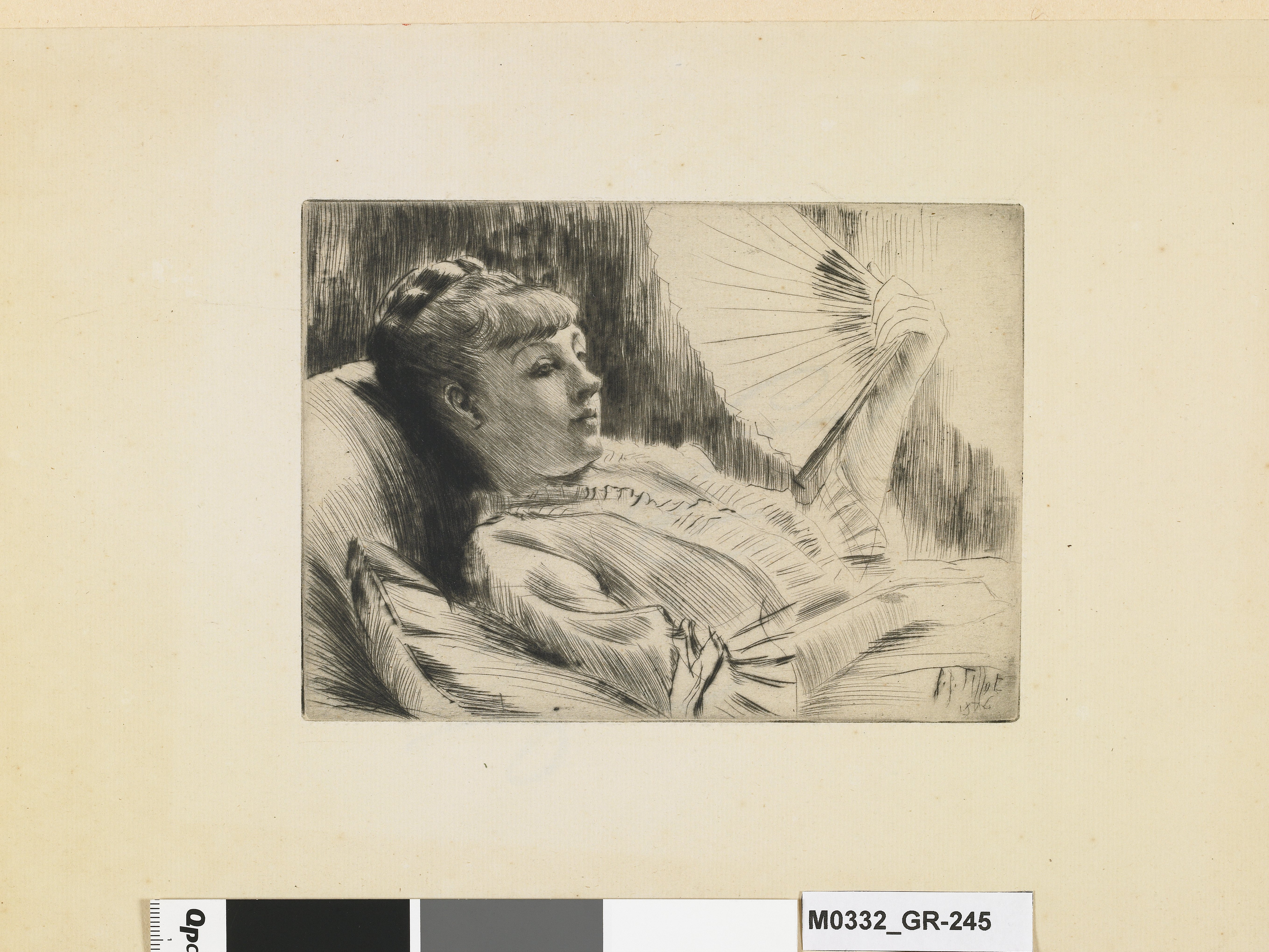 L'éventail, James Jacques Joseph Tissot, 1876