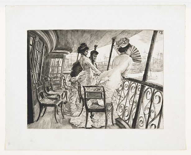 La galerie du "Calcutta" (Souvenir d'un bal à bord), James Tissot, 1875