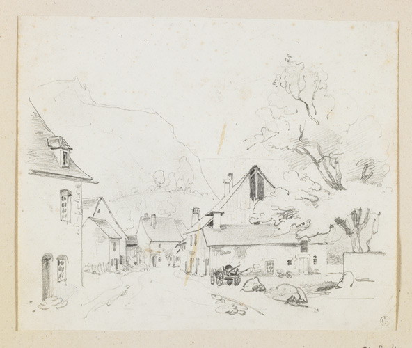 La rue d'un village, Jean Gigoux, 19e siècle