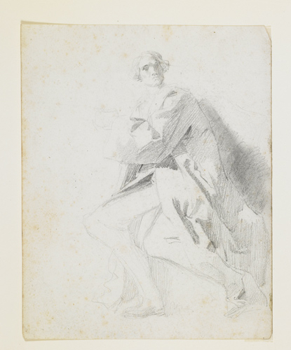 Etude d'homme assis ; Charles Fourier (?), Jean Gigoux, 19e siècle