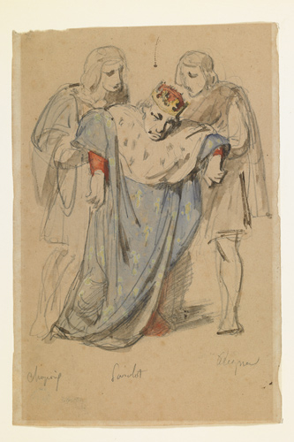 Louis XI soutenu par deux personnages, Jean Gigoux, 19e siècle