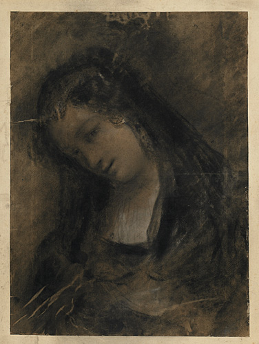 Portrait de dame vue de trois quarts, Jean Gigoux, 19e siècle